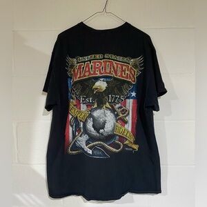 United States Marines Black T-Shirt
